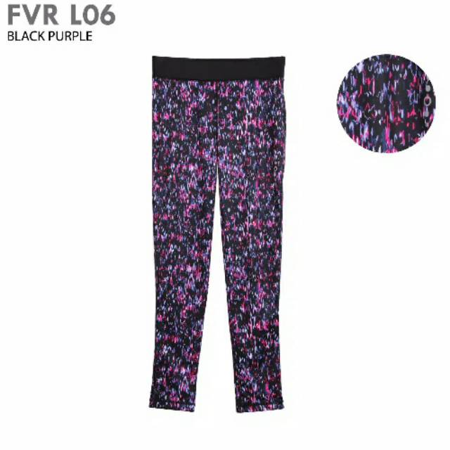 Forever 21 Women Sport legging - Black Purple size L