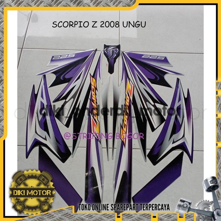 Striping Stiker Motor Yamaha Scorpio Z 2008 Ungu