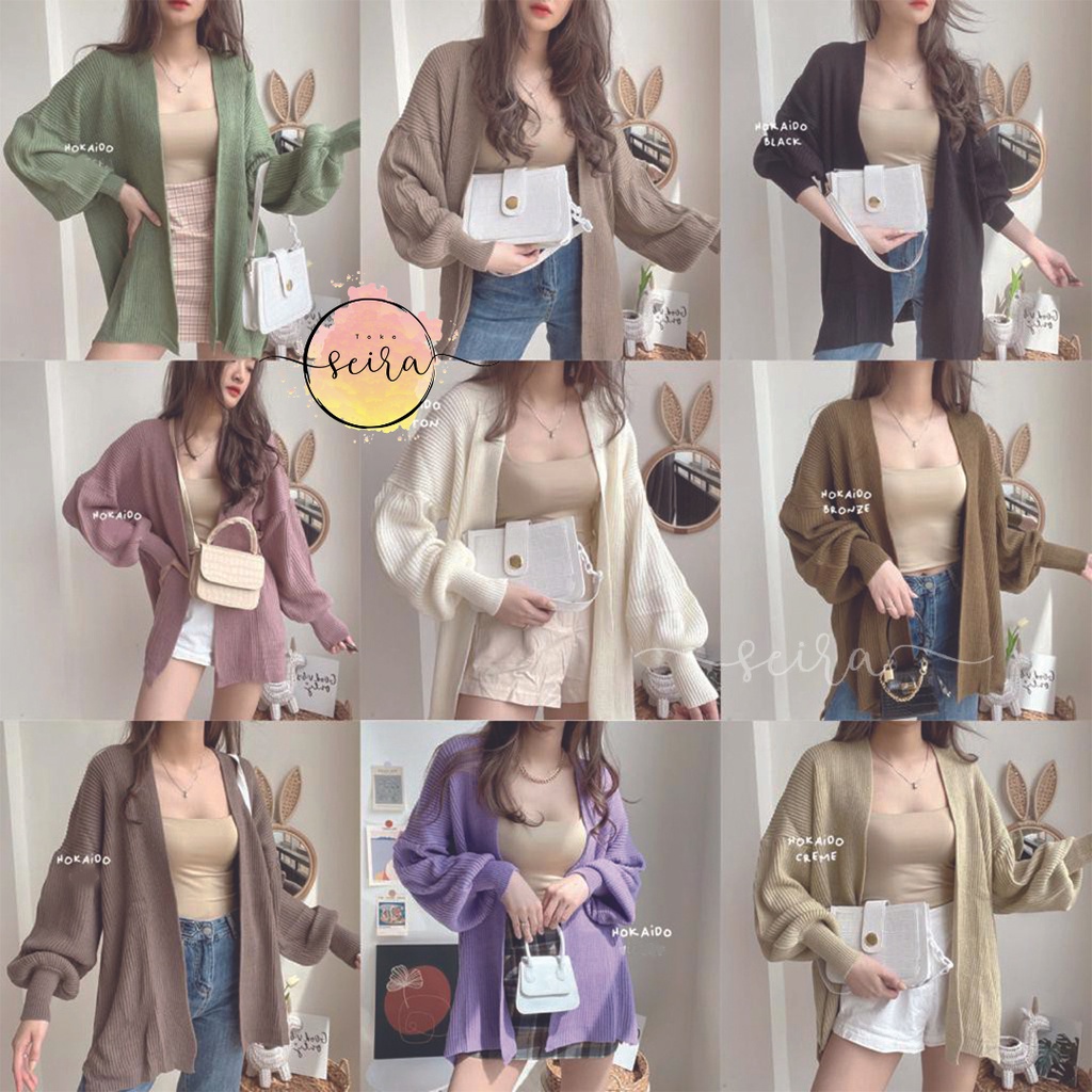 [BISA COD] Cardigan Hokaido Rajut Oversize / Cardi Hokkaido Rajut Oversize Premium Gauri / Cardygan Hokaido