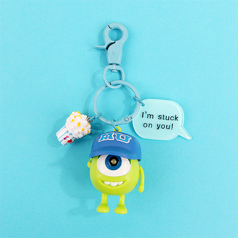 Monster Keychain Doll Pendant Big Eyes Cartoon Creative Small Gift Key Chain Ornament For Earphone Case