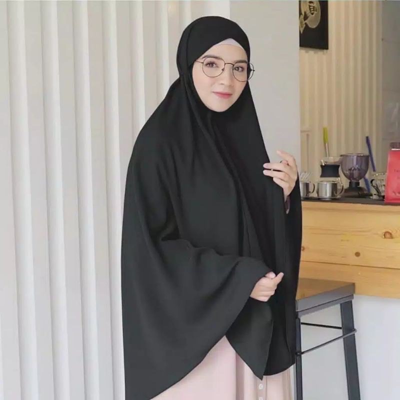 HIJAB BERGO INSTAN MARYAM TALI NONPET WOLFIS JUMBO SYARI  XXL