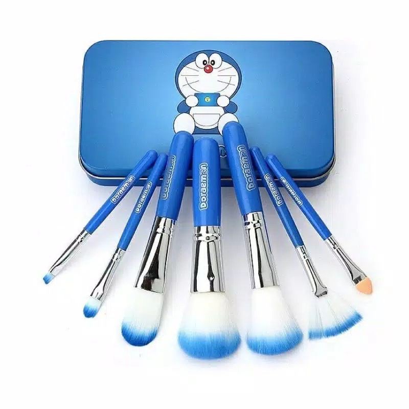 Hook gantungan steker / Set Kuas Hello Kitty Doraemon / BRUSH KALENG 7 in 1 / Set Kuas Makeup 7 in 1