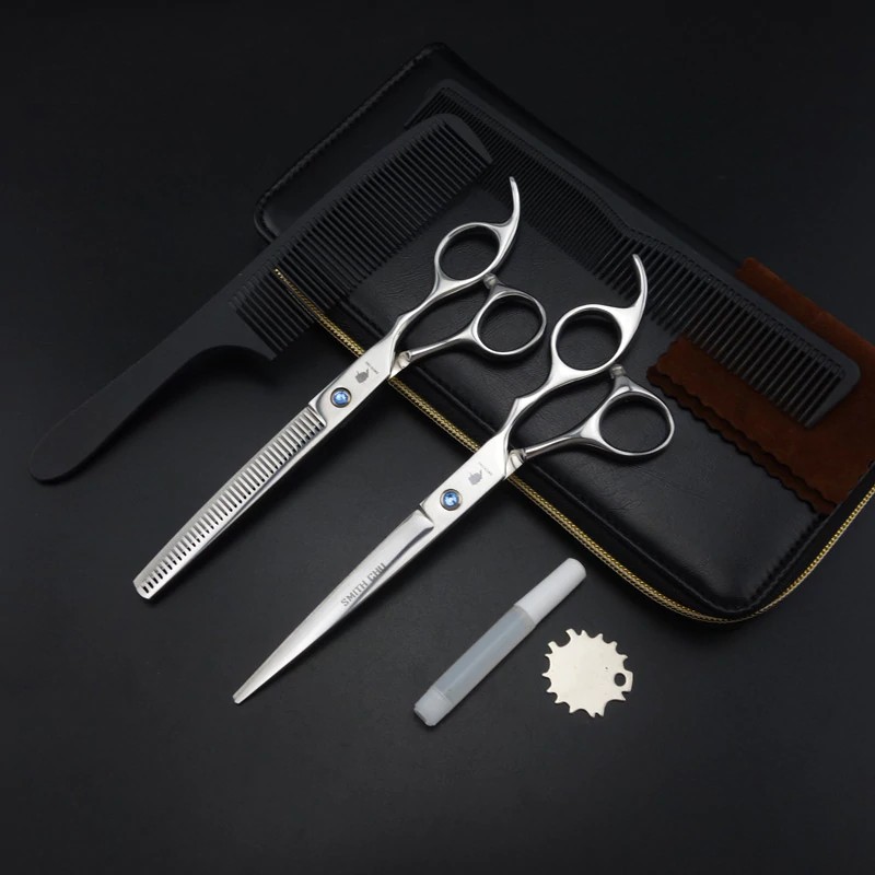 

[ READY STOCK ] SMITH CHU Professional Hairdressing scissors 7 inch Cutting & Thinning scissors