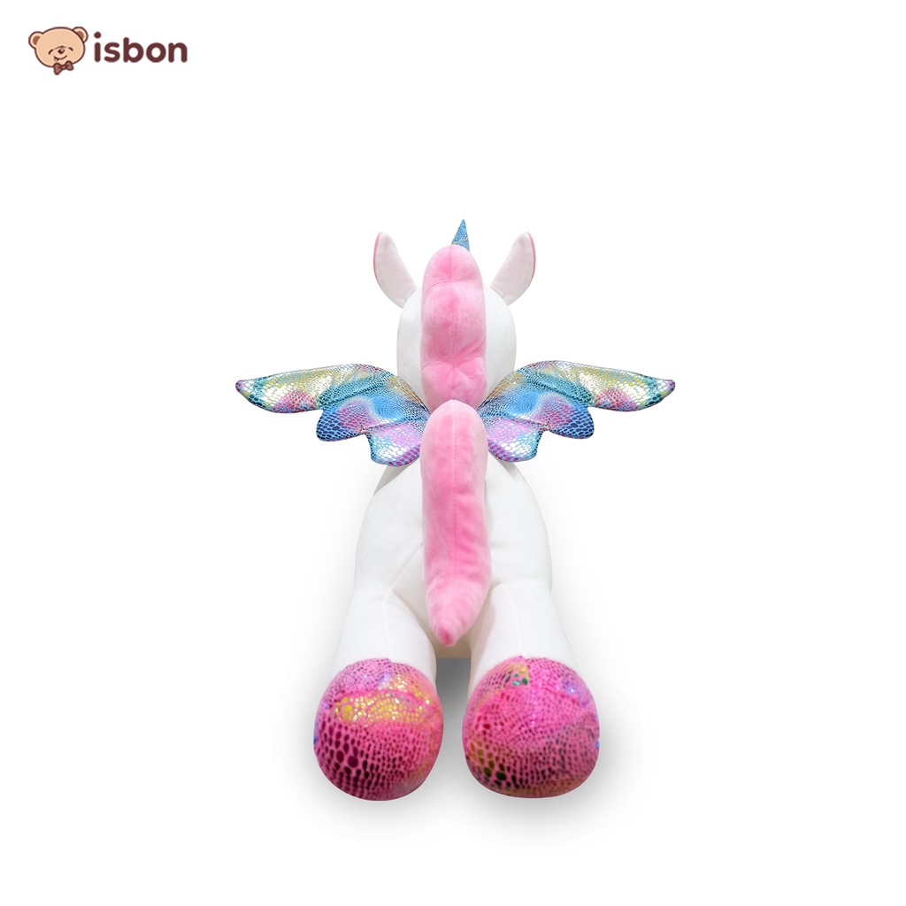 Boneka Unicorn Kuda Poni Cantik Warna Putih Tanduk Sayap Gliter Bahan Halus dan Lembut Cocok Untuk Hadiah Istana Boneka