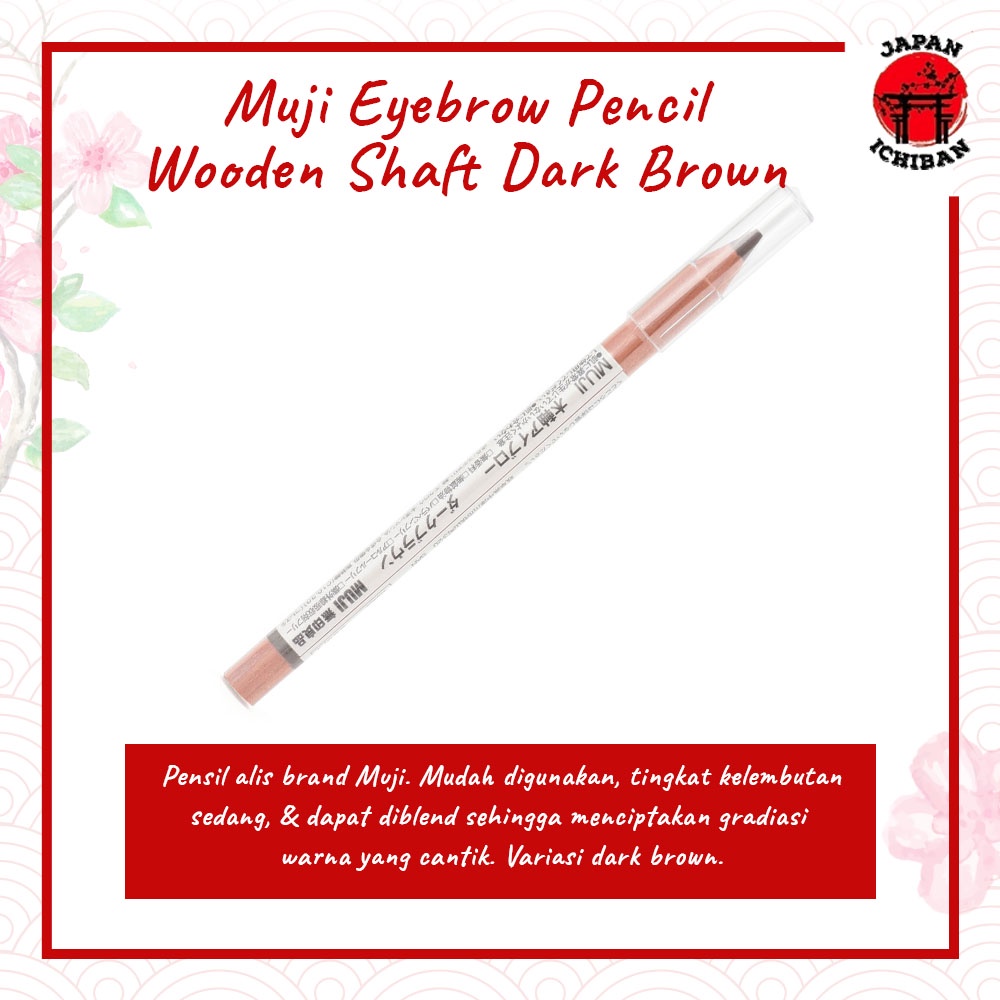 MUJI Eyebrow Dark Brown Pensil Alis Muji Original Jepang