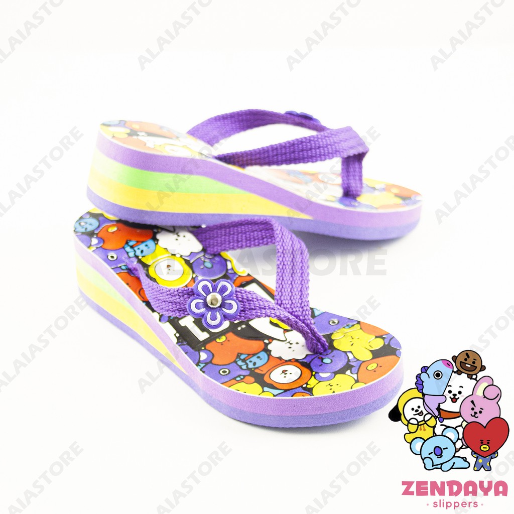 Sandal jepit anak BT21 Hak Zendaya 26 - 35 / sendal jepit anak perempuan