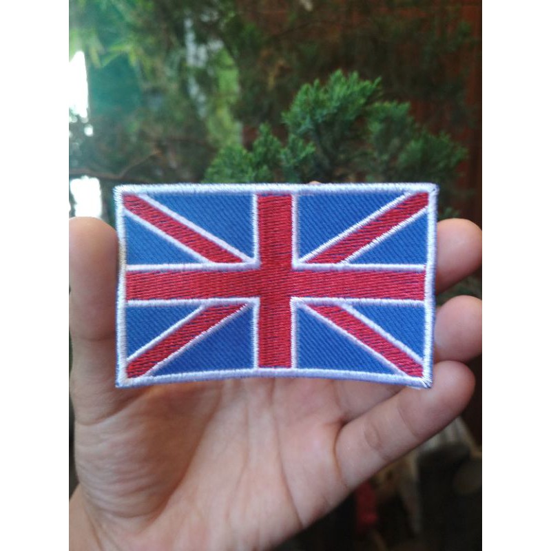 Emblem Patch Bordir Bendera inggris