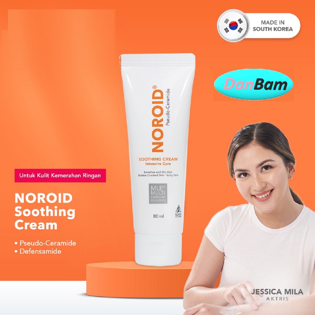 Noroid Soothing Cream Pelembab Kulit Sensitif Kemerahan Ringan 80ml 80 ml korea