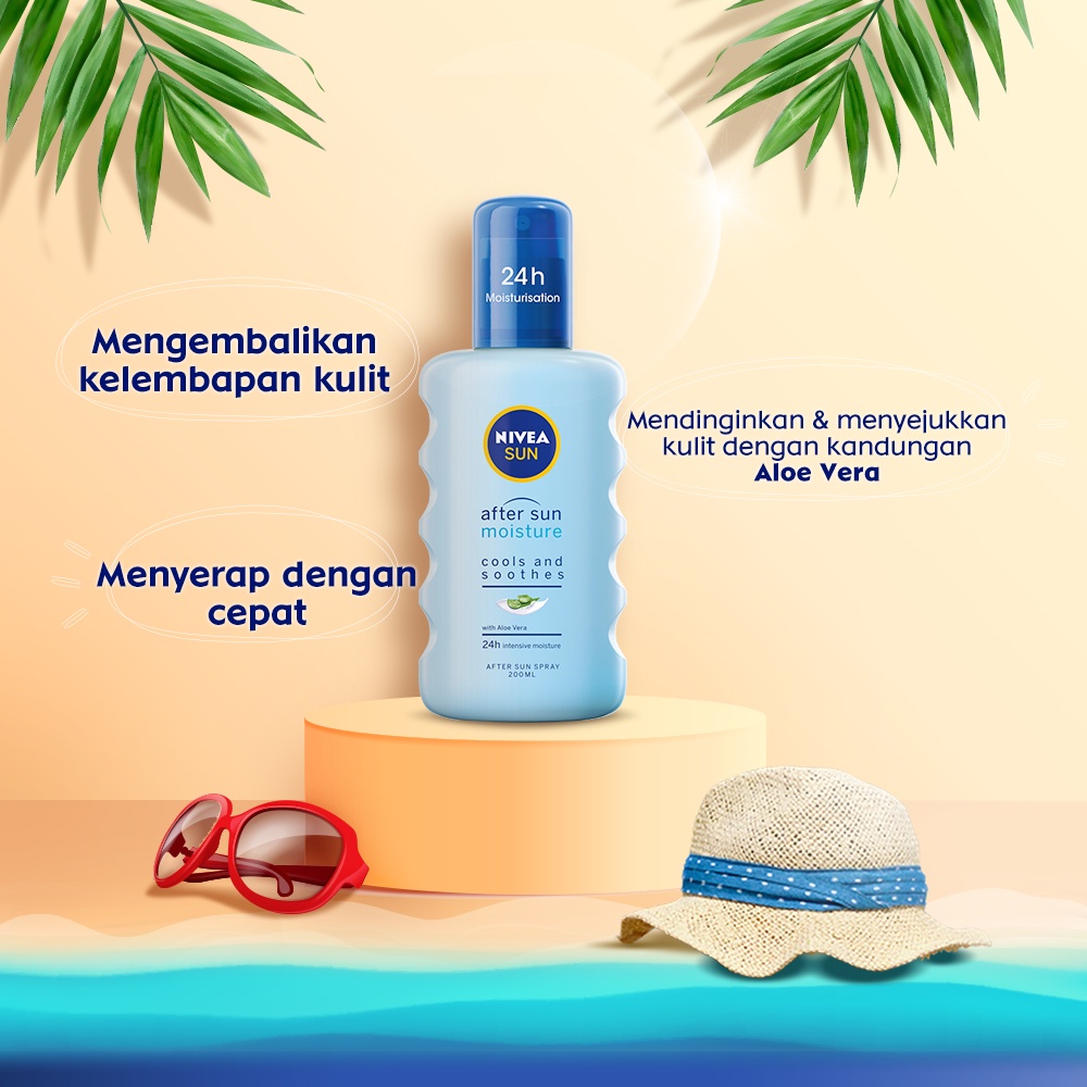 NIVEA SUN Body SPF Spray Extra Protect After Sun Spray 200ml - Perlindungan maksimal UVA dan UVB