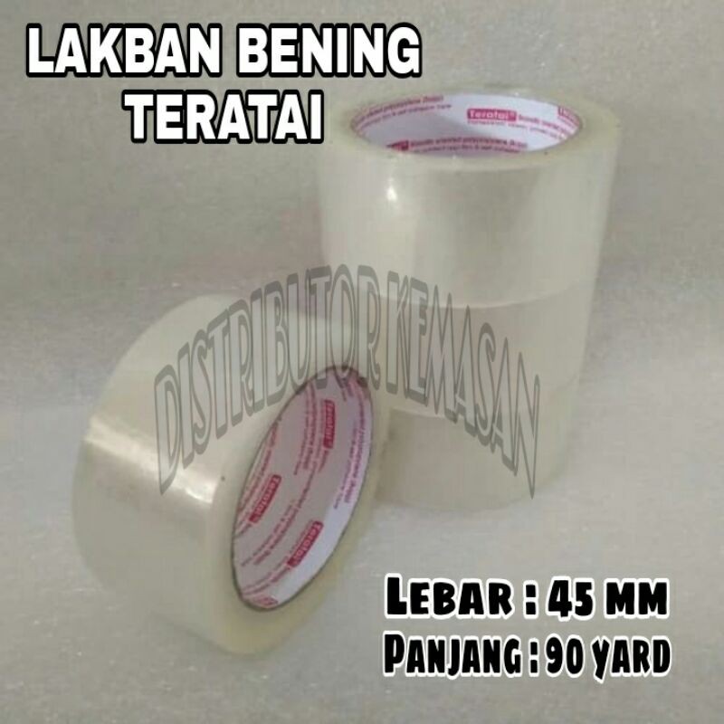 

ISOLASI LAKBAN TERATAI BENING TRANSPARAN 45 MM 90 YARD