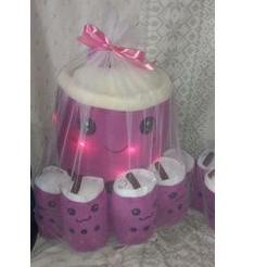 [RZMOA7287] Boneka Boba Milk Tea Beranak LED /NON LED Lucu Anak 5 Induk 1 Size xl