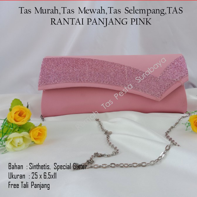 Tas Murah,Tas Mewah,Tas Selempang,TAS RANTAI PANJANG PINK