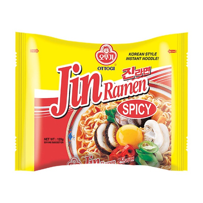 

impor-mie- ottogi jin ramen spicy 120gr non halal / mie korea/ ramen korea -mie-impor.