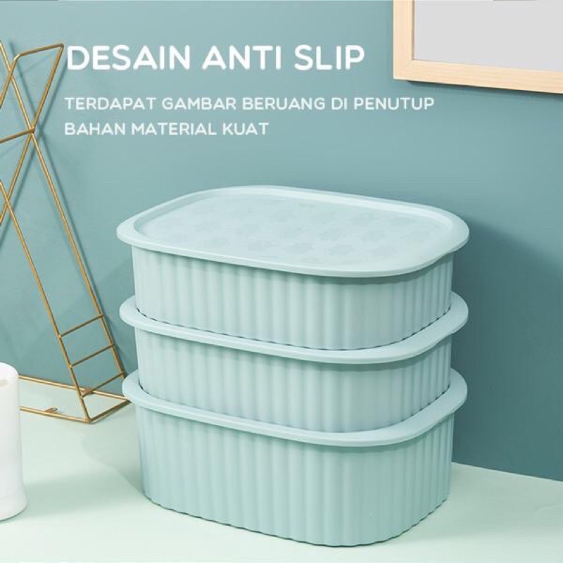 SAMONO SSB008 15 Sekat Box Kotak Penyimapanan Underwear dengan Tutup Tempat Organizer Storage Box