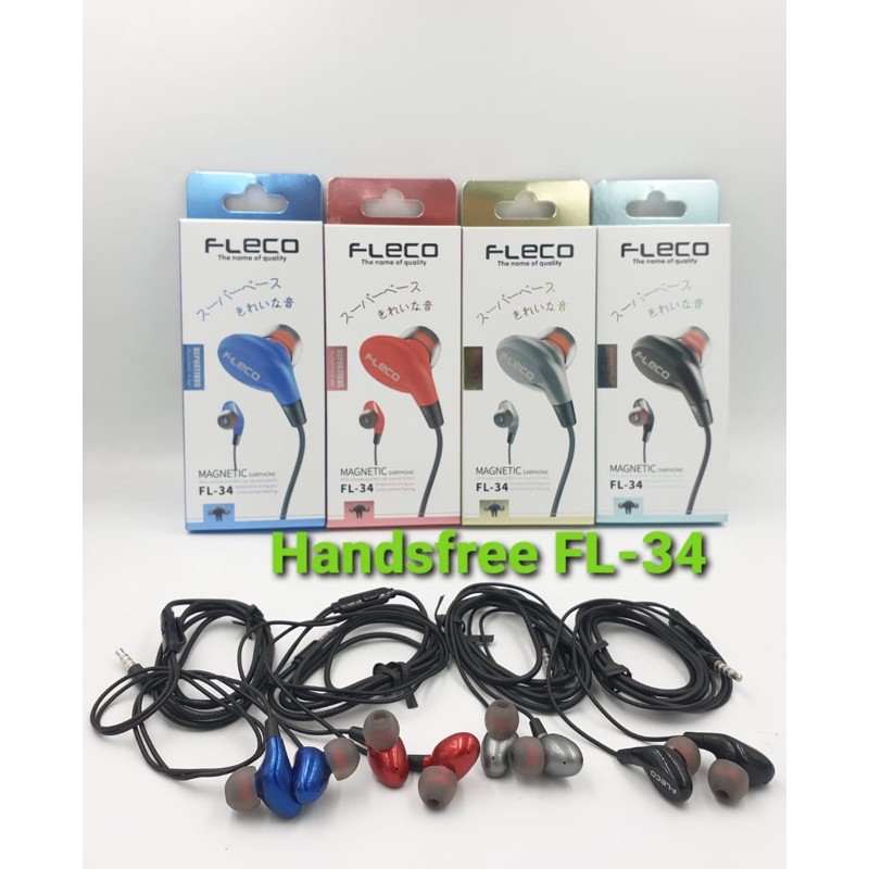 PROMO HANDSFREE/ HEADSET FLECO FL34 MAGNETIC EARPHONE