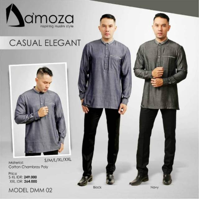 Baju Koko Pria DAMOZA DMM 02 || Mutif Damoza Upmore