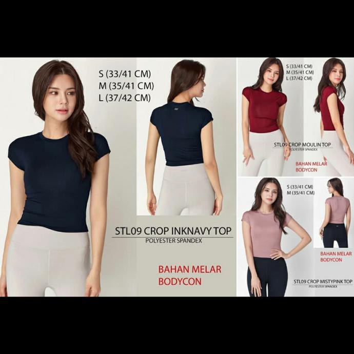 Fashion-Wanita-Atasan-Wanita- Kaos Sky Is The Limit Crop Top Stl09 -Crop-Top.