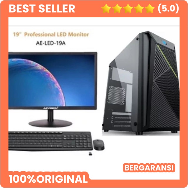 PC Gaming New Fullset Core I5/8GB/Vga 2Gb/LED19inc