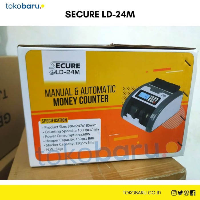 Money Counter Automatic &amp; Manual Secure LD-24M garansi 1 tahun sensor MG dan UV anti uang palsu