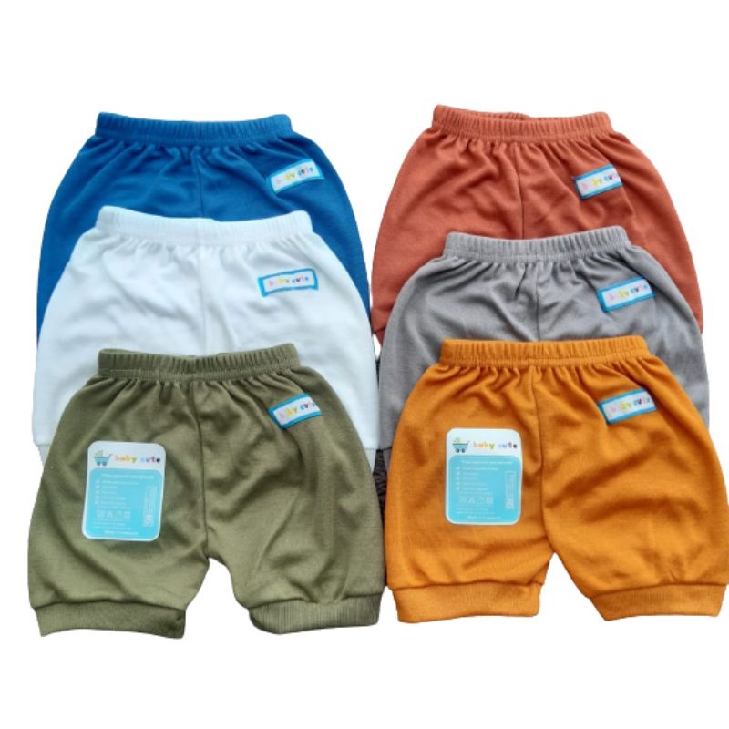 Celana pendek bayi polos S,M dan L 3pcs dan 6pcs SNI promo 9.9