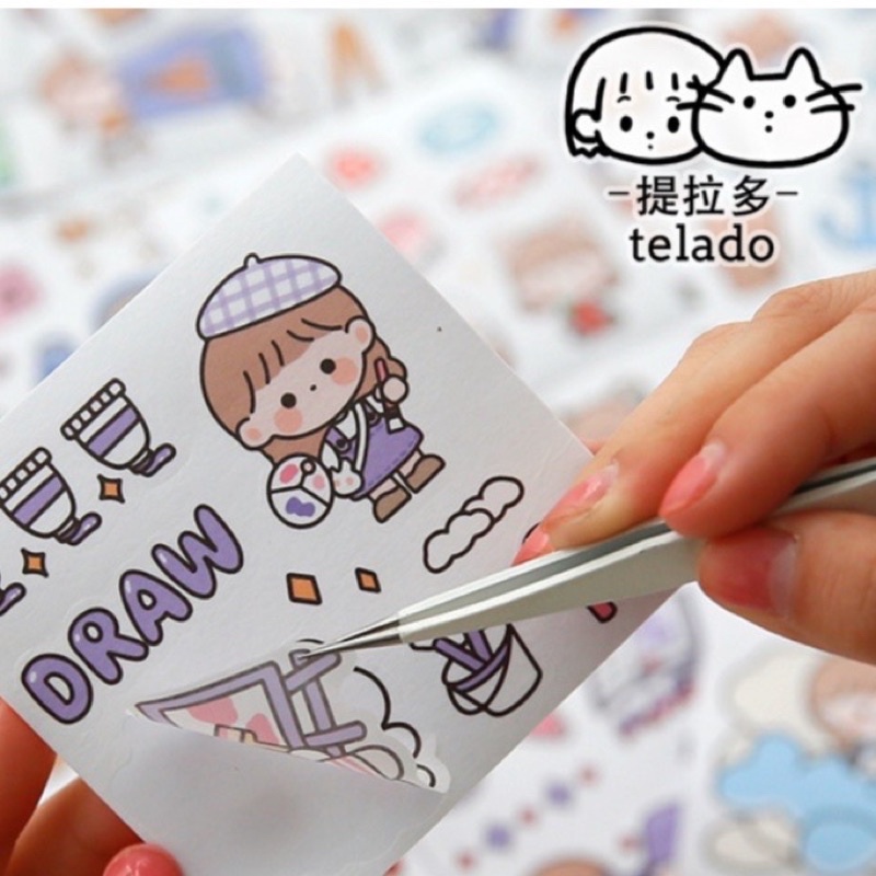 1 Lembar Stiker Aesthetic Tumblr Hp / Stiker Lucu Telado-6