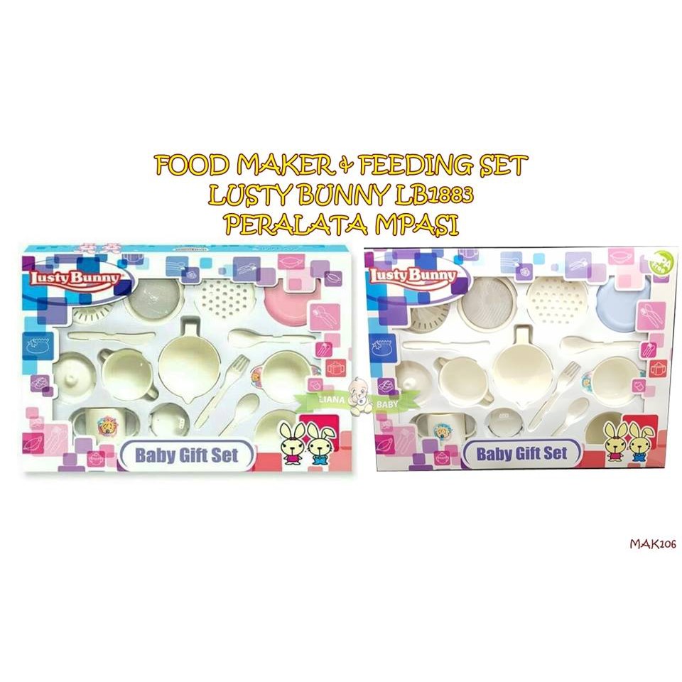 MAK106 FOOD MAKER &amp; FEEDING SET LUSTY BUNNY LB1883 PERALATA MPASI