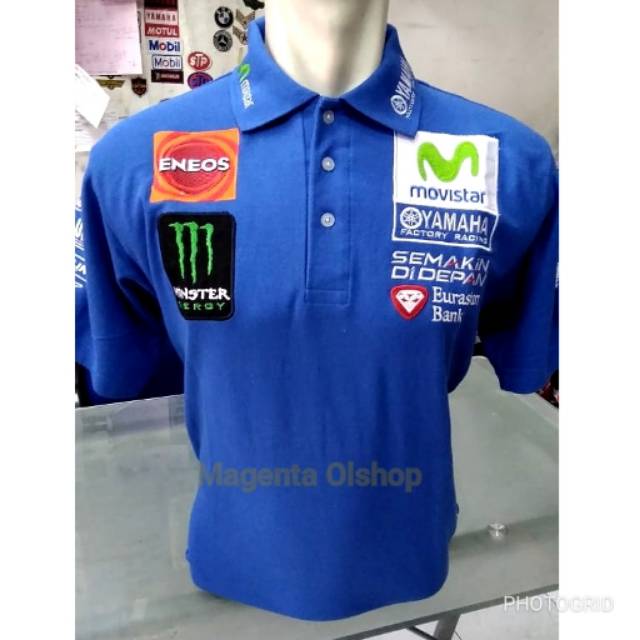 KAOS POLO SHIRT MOTOGP YAMAHA MOVISTAR REVS YOUR HEART ENEOS