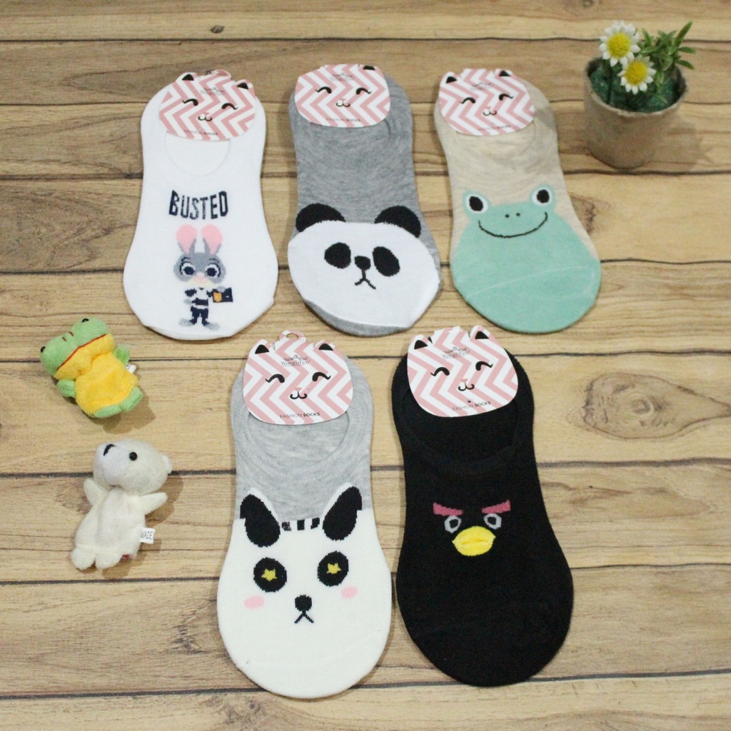 Kaos Kaki Korea Ankle Socks Cute Kaos Kaki Pendek Fashion Motif Lucu / Kaos Kaki Import Premium