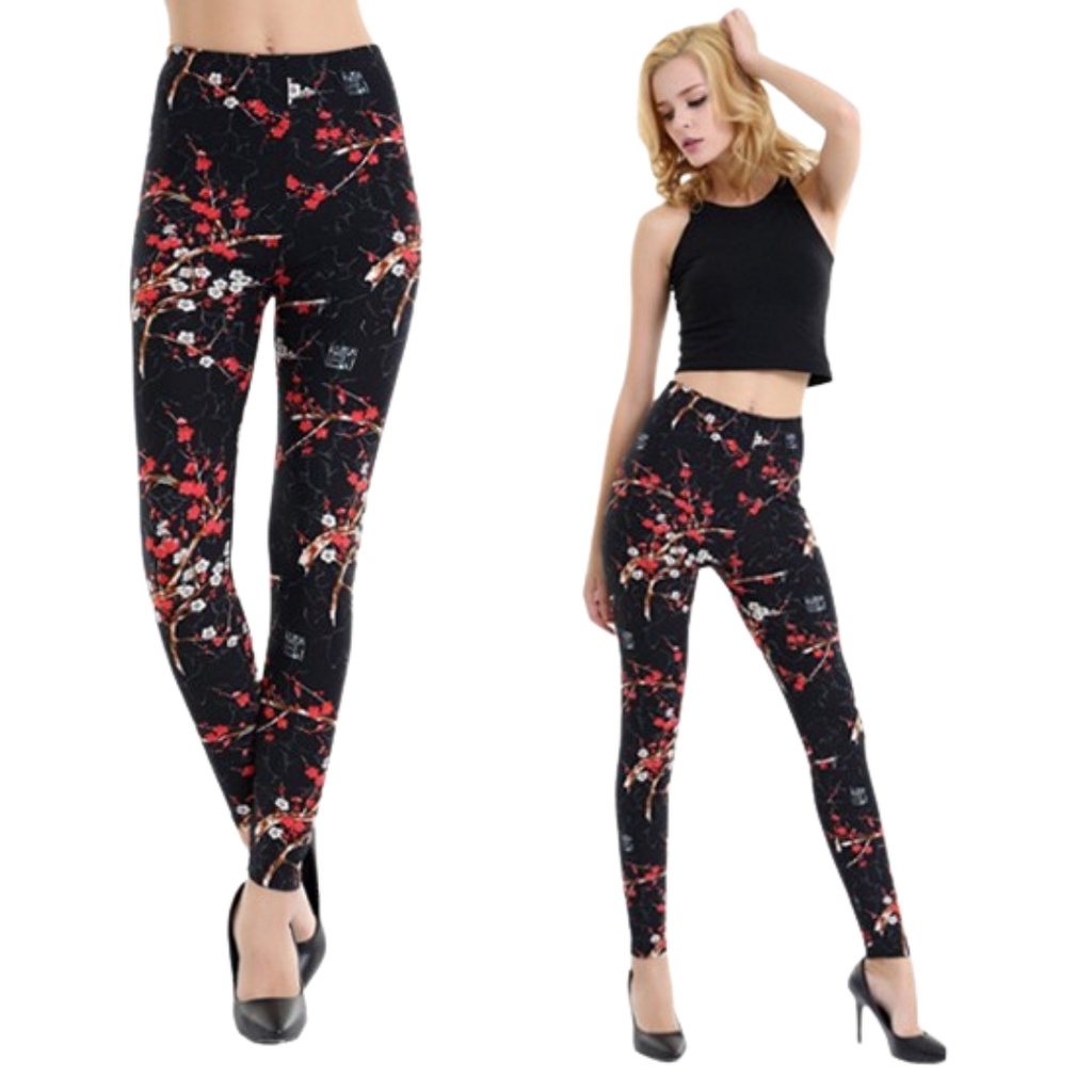 Legging Panjang Motif 9340 Jumbo Bahan Spandex - Big SIze Full Length Legging