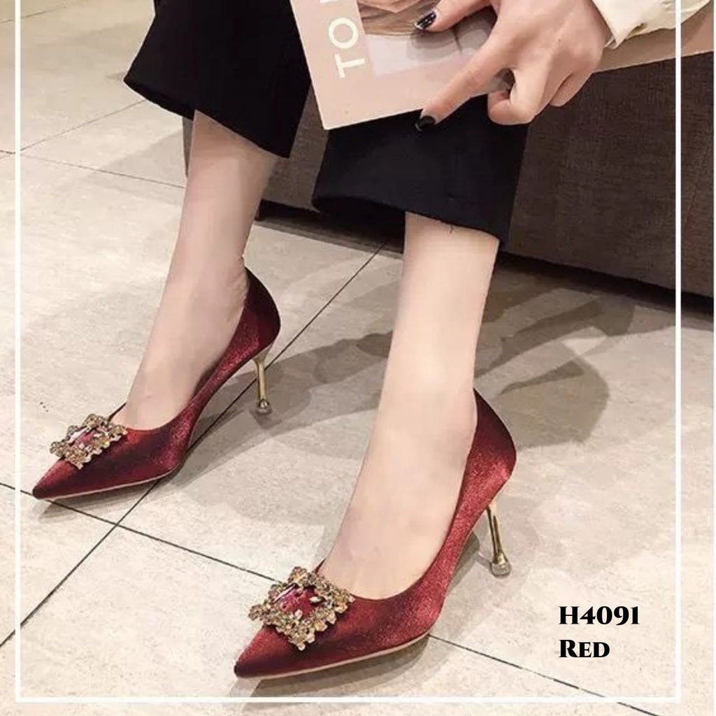 RESTOCK PRF Sepatu Heels Stiletto Fashion Korea H4091