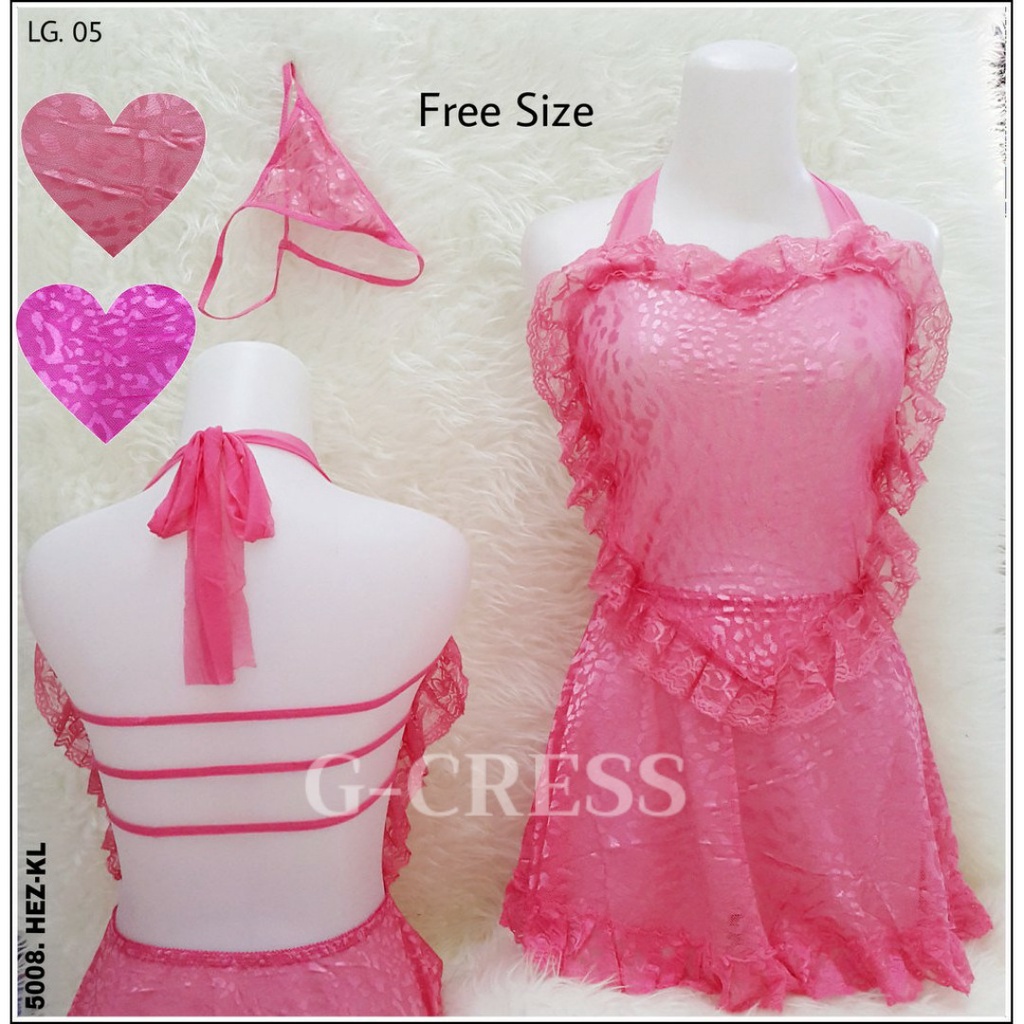 Lingerie Sexy 2in1 Luar Dalam Pisah Baju Tidur Sexy Transparan Lembut Terlaris Piyama Kimono Lingeri