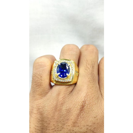 TERMURAH BATU ROYAL KING BLUE SAFIR ASLI CATAM TOP QUALITY