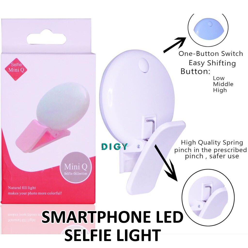 termurah Smartphone Led Selfie Light  3 Model cahaya GRATIS Kabel data USB Micro Lamp Cincin Jepit