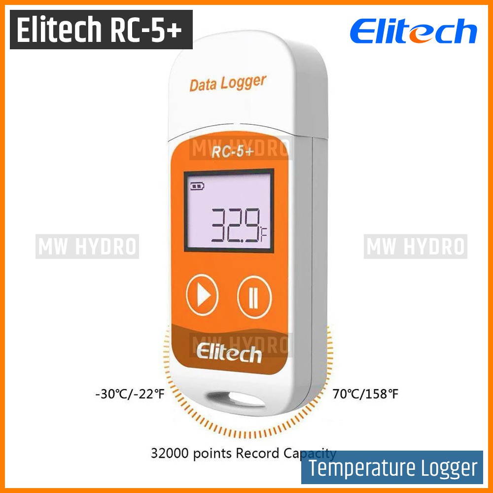 Elitech RC-5+ / RC5+ PDF Temperature Data Logger