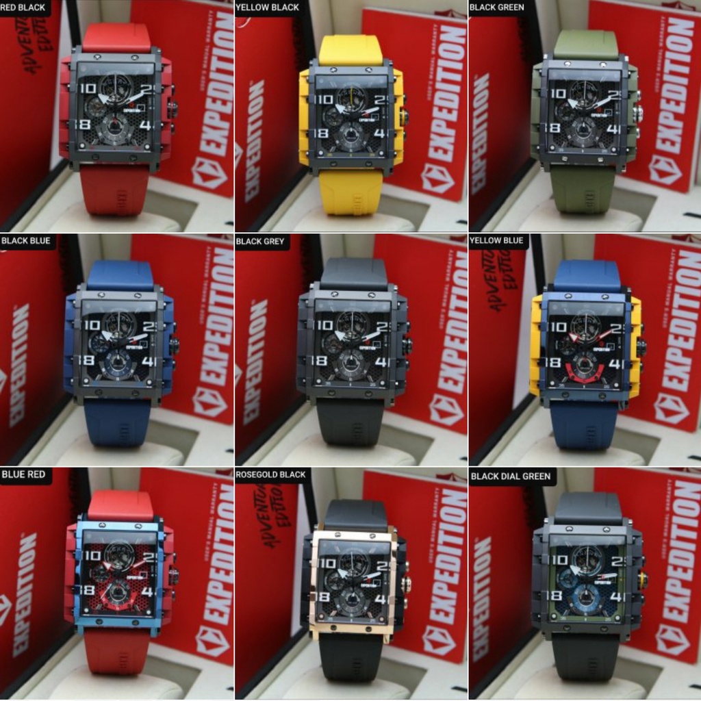 EXPEDITION E6757 BLUE RED PRIA. GARANSI RESMI 1TAHUN