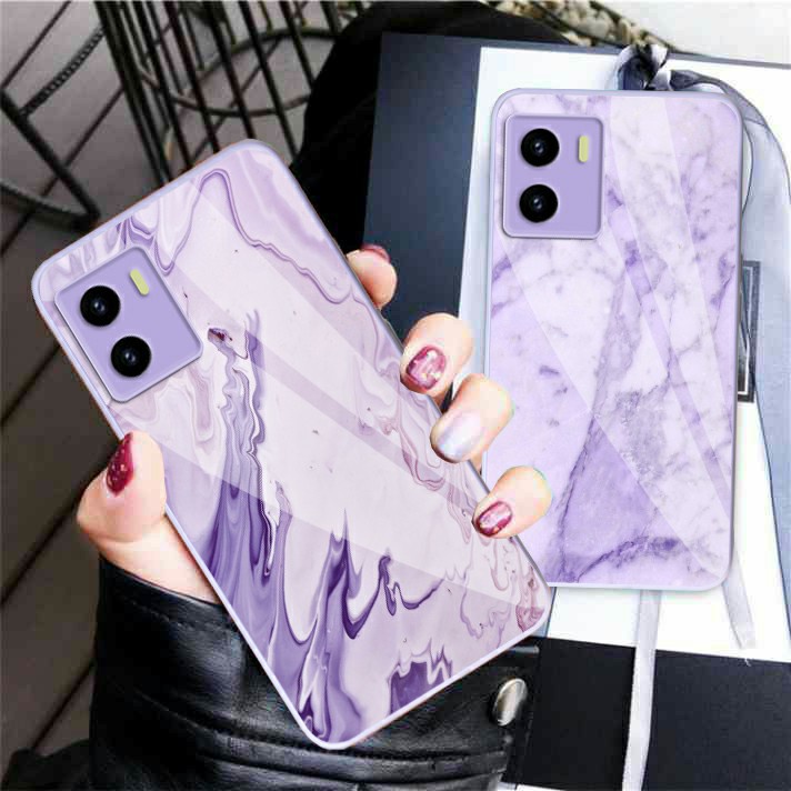 (SW) Softcase Kaca Ungu/Lilack Vivo Y15s Y21 Y21S Y33S Y20 Y12S Y20S Y30 Y30i Y50 Y12 Y15 Y17 softca