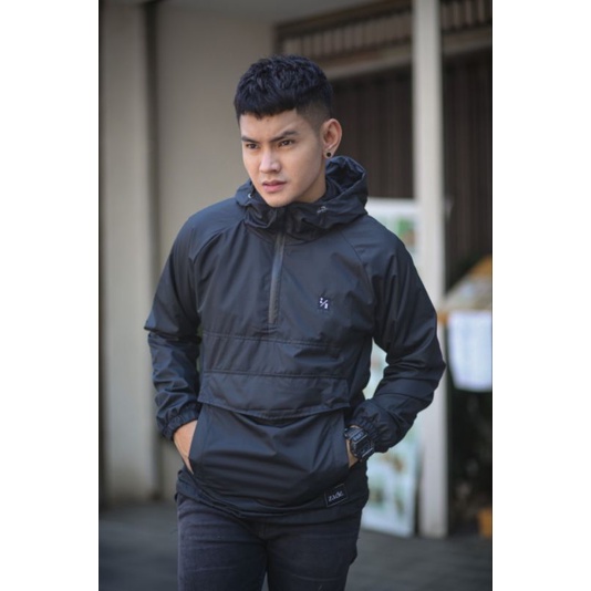 Jaket Pria Cagoule Polos Simple ZADE - Jaket Parasut Hoodie Waterproof - Distro