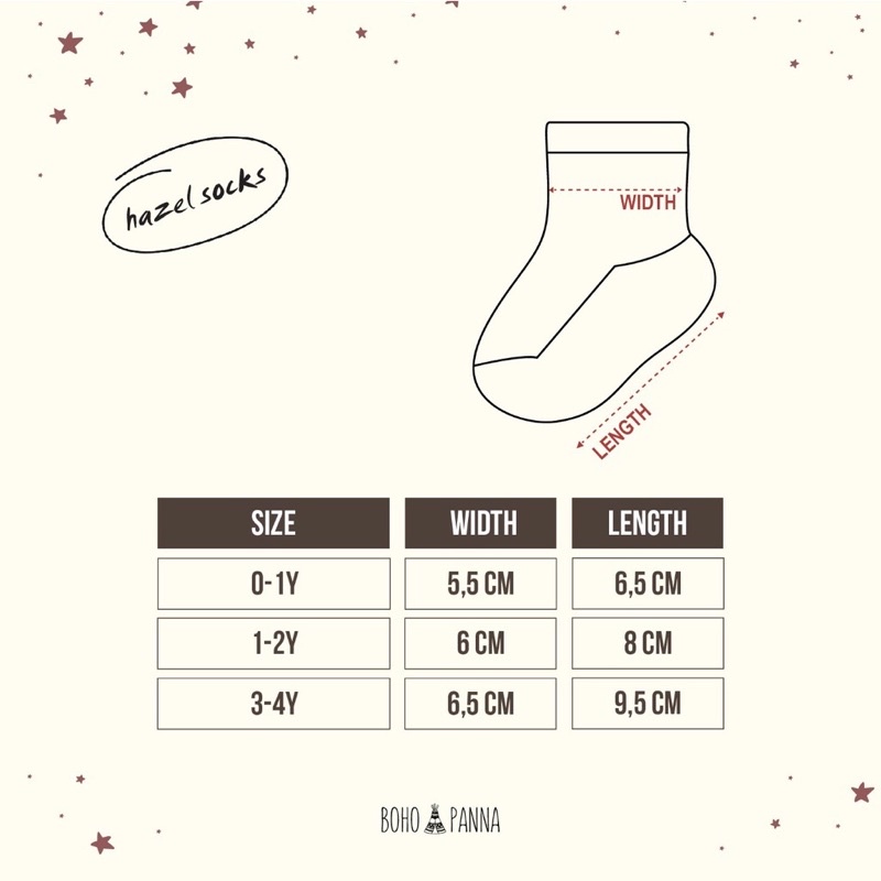 DINOANDBUNNY - HAZEL SOCK - Bohopanna Bohobaby - Kaos Kaki Bayi dan Anak