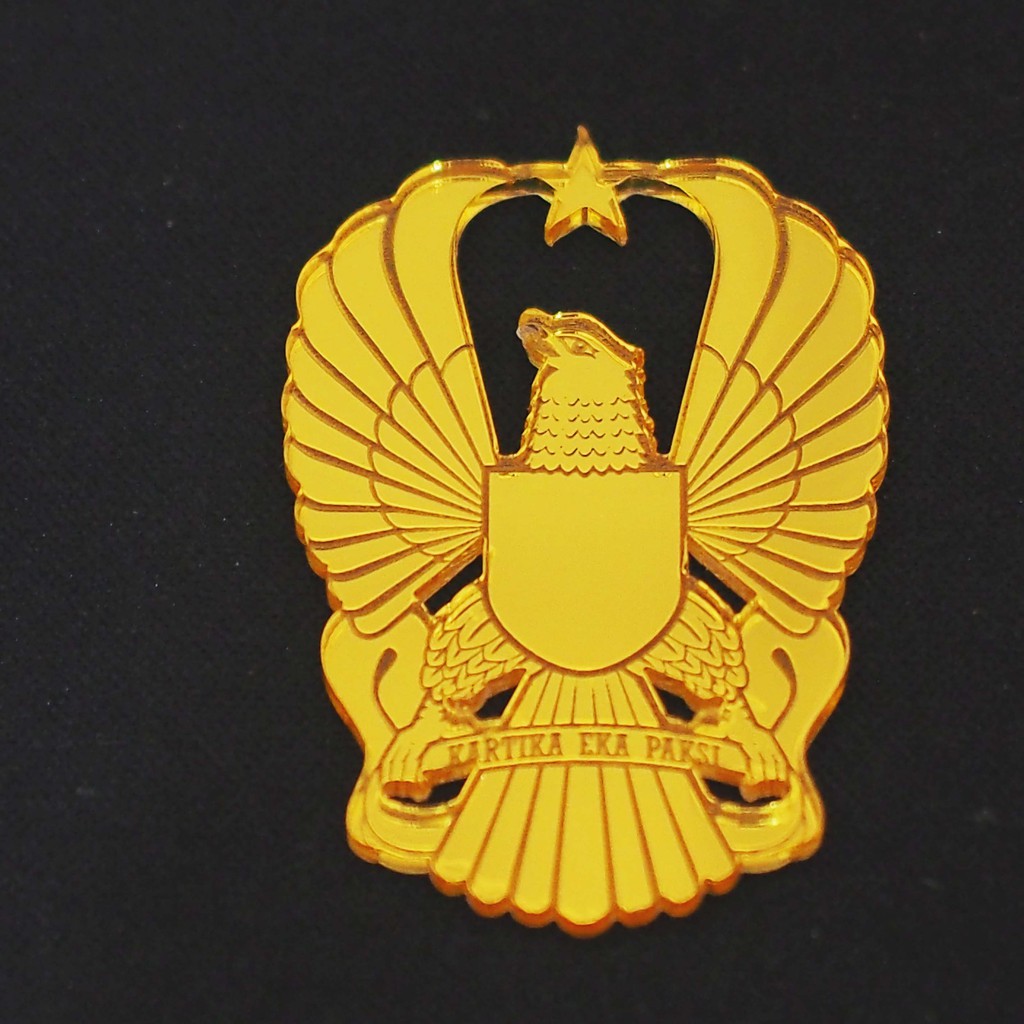 RS Akrilik Cermin Emas Logo / Emblem / Lambang / Kepolisian/ TNI/ untuk Mahar / Dekorasi / Mahar aksesoris perlengkapan bahan mahar pernikahan