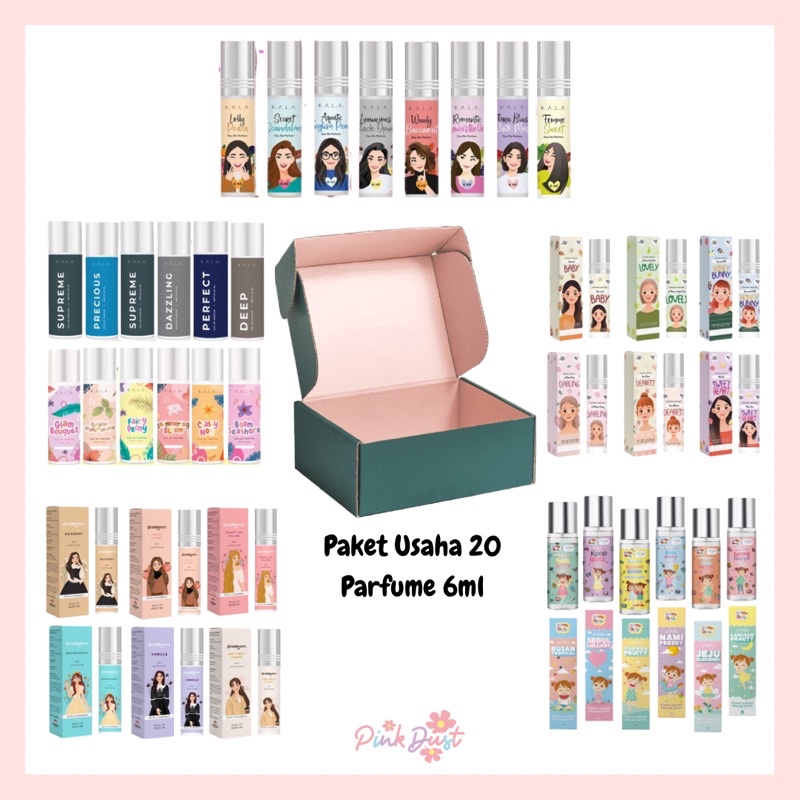 BEST DEAL Paket Usaha 20pcs Parfume Roll On | Geamoore | Lafalova | Chingu | K.A.L.A