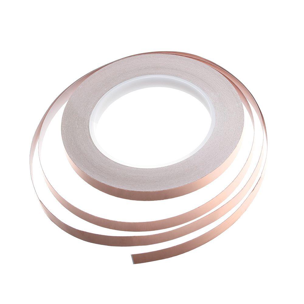 TOP 1pc Copper Foil Tape Perekat Strip Akrilik Perlindungan EMI Baru