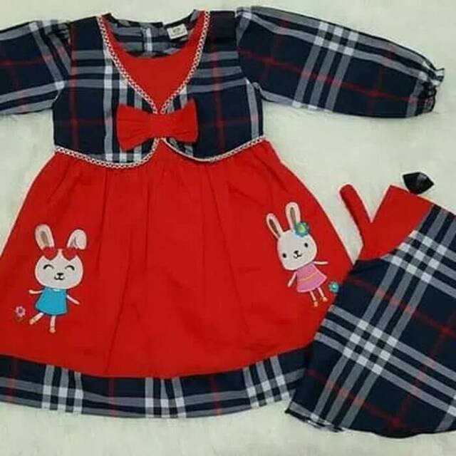 Baju Muslim Anak Bayi Perempuan Gamis Bayi Perempuan Semi Rompi