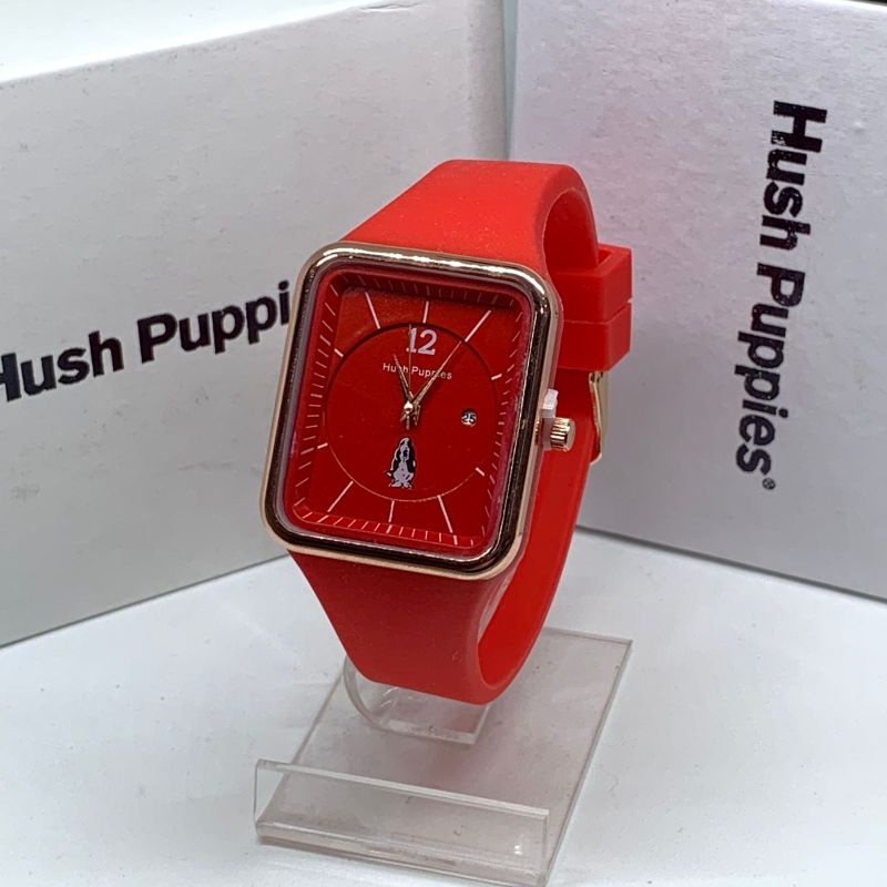 Jam Tangan Wanita Hush Puppies Analog Tanggal Aktif / jam tangan Fashion Remaja Hush Puppies Rubber warna