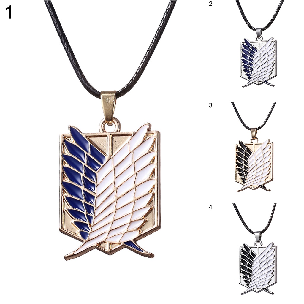 Hu Hu Hu Hu Hu Alat Bantu Pasang Kacamata♡ Kalung Rantai Dengan Liontin Anime Attack On Titan Untuk Wanita