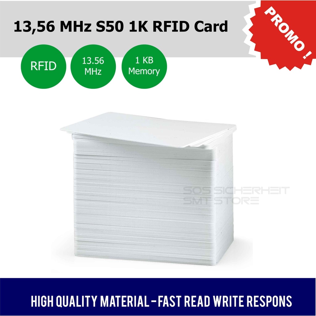 Kartu RFID Card 13.56 MHz S50 1K / 13,56 MHz Smart Card