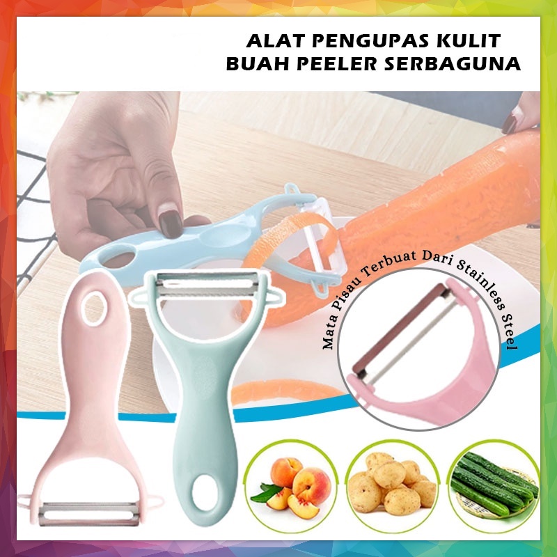 Peeler Knife Parutan Wortel Kentang Apel Alat Kupas Fruit Peeler Sayur Serbaguna / Pisau Pengupas Kulit Buah Sayuran