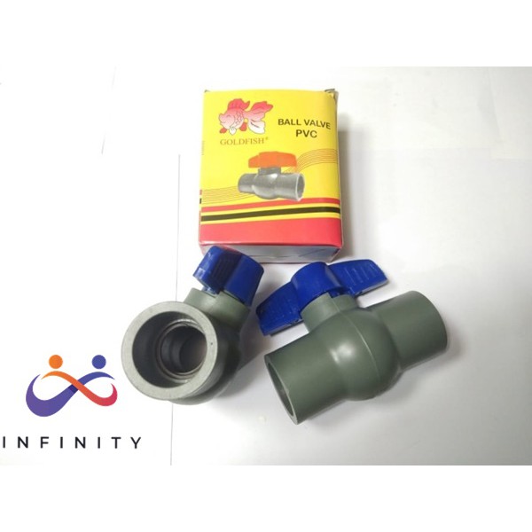 Jual Fish Inch Taiwan Ball Valve Polos Stop Kran Plastik Pvc Stop Keran Inf Shopee Indonesia