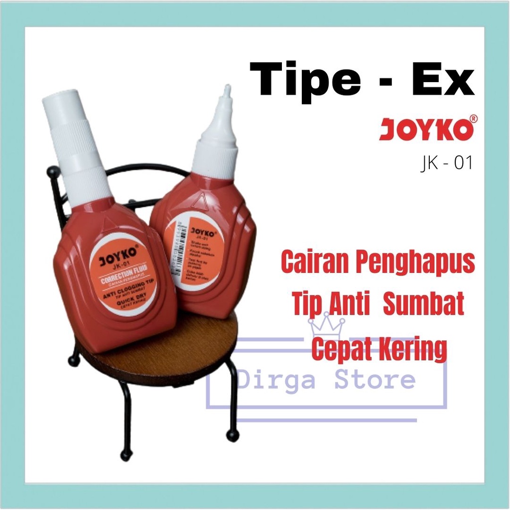 

Stipo Penghapus Cair Joyko Tipex Tip Ex Tip X Cairan Koreksi Correction Fluid JK - 01 Cepat Kering