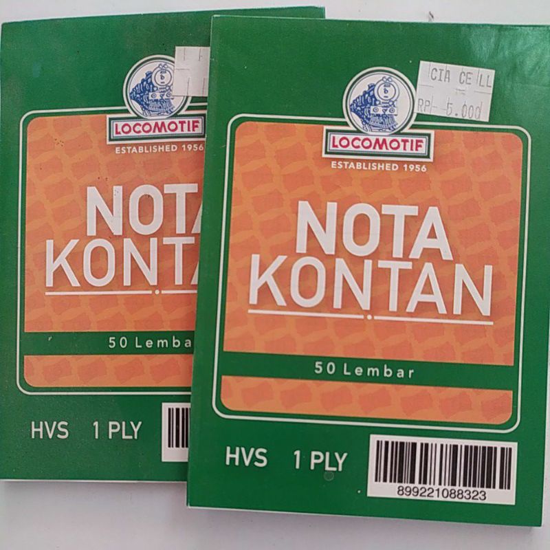 

nota kontan 50 lembar