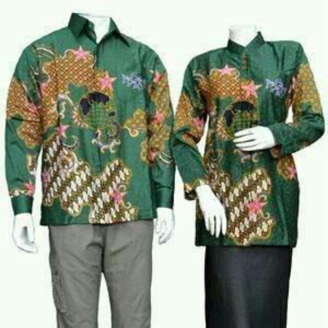 Kemeja Batik Lengan Panjang 021 Risna Batik Hrb026 Hem Batik Murah Seno Sogan Bakung Padi Manggar Ap